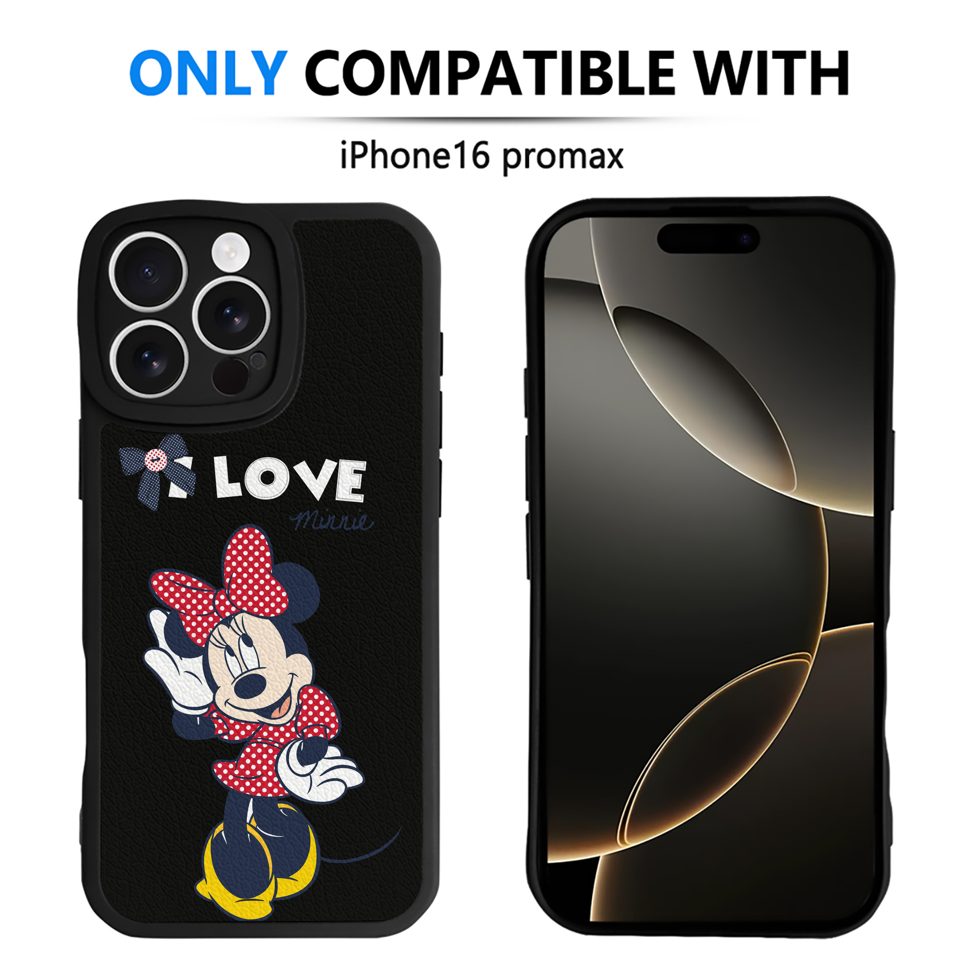 （画像用） ミッキーマウス Mickey Mouse 【iPhone 16シリーズ対応】シリコンスマホケース（レザー調） 材質：シリコン